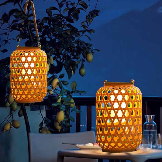 Kdkad Solar Lanterns Outdoor Hanging Lantern Lights, Hollowed-Out Metal Decor Lantern, LED Decorative Garden Light - Delicate Garden Decoration For Patio(1pack)