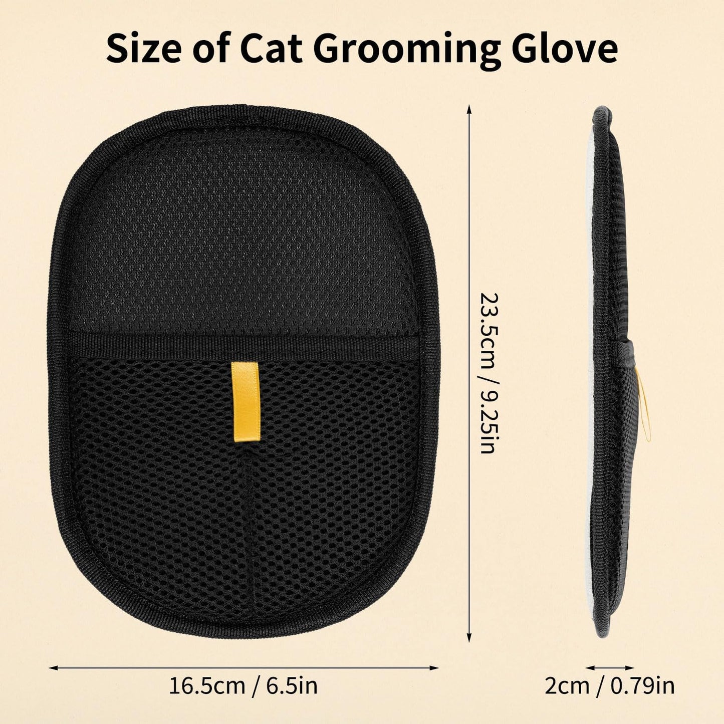 2PCS Double-Sided Pet Hair Remover Gloves, Electrostatic Cat Dog Pet Grooming Gloves, Pet Hair Remover for Carpet Couch Car, Versatile Pet Hair Remover for Washing Deshedding Grooming