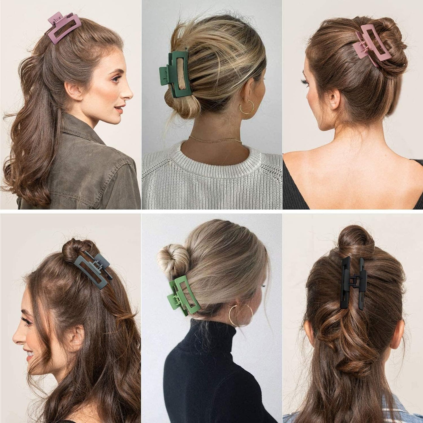 5 Pcs Hair Claw Clips-Nonslip Large Claw Clip Strong Hold Hair Clips Suitable for Women Fashion Hair Styling Accessories