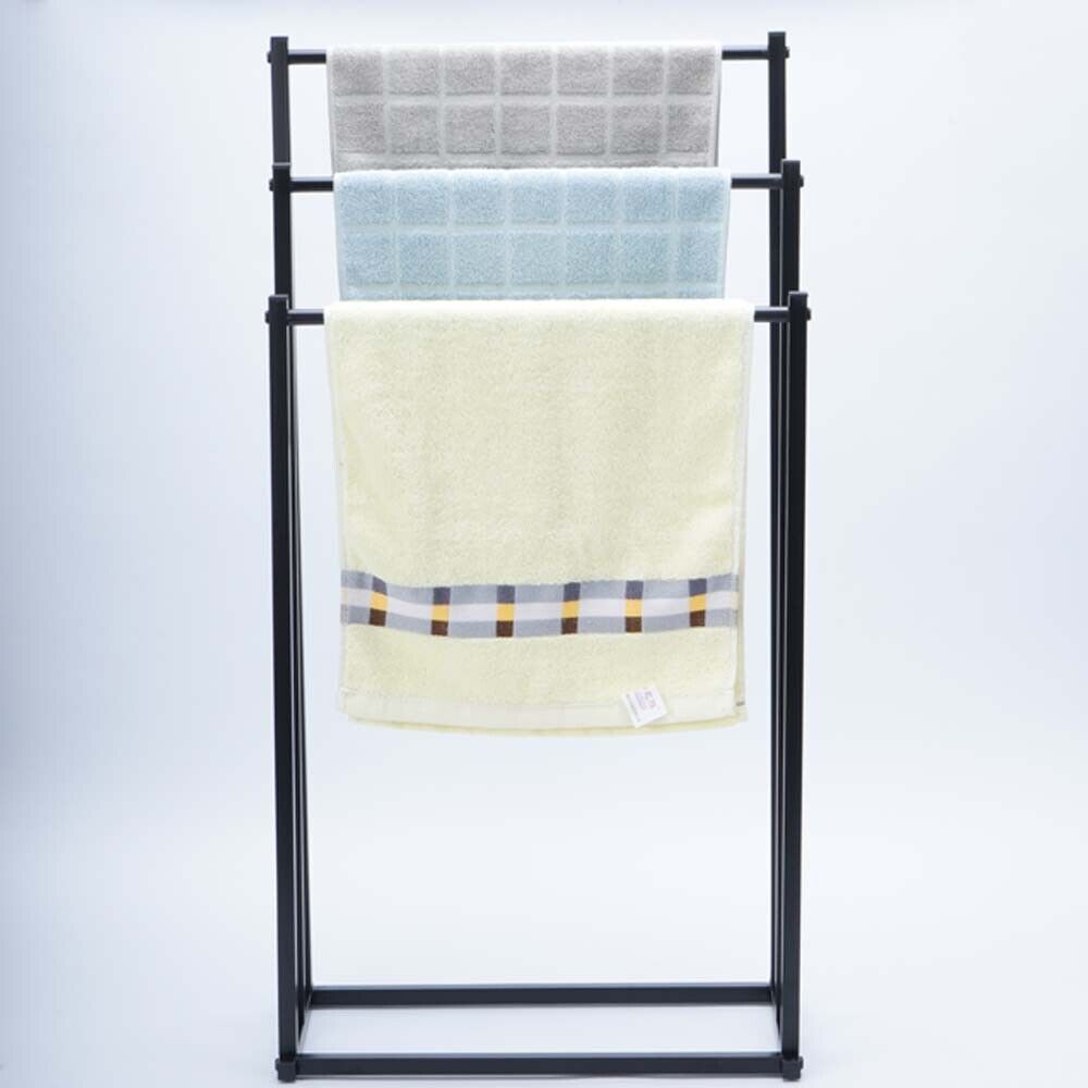 3 Tier Metal Towel Rack Freestanding Bathroom Organizer Rail