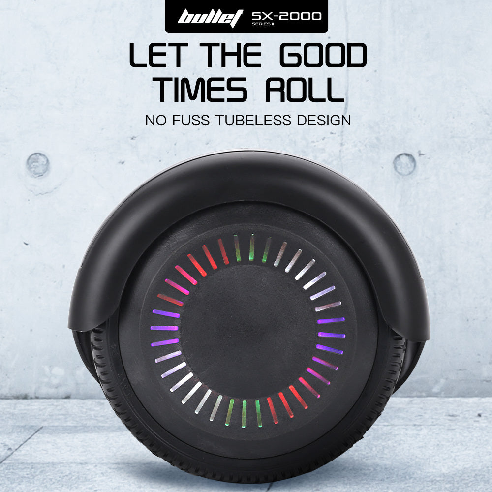 BULLET SX-2000 Hoverboard Scooter, 500W Brushless, UL Certified, AU Compliant, Superior Self Balancing System, LED Lights, Black