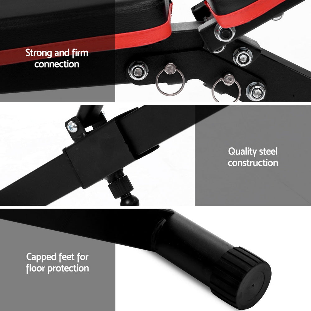 Everfit Weight Bench Adjustable FID Bench Press Home Gym 150kg Capacity