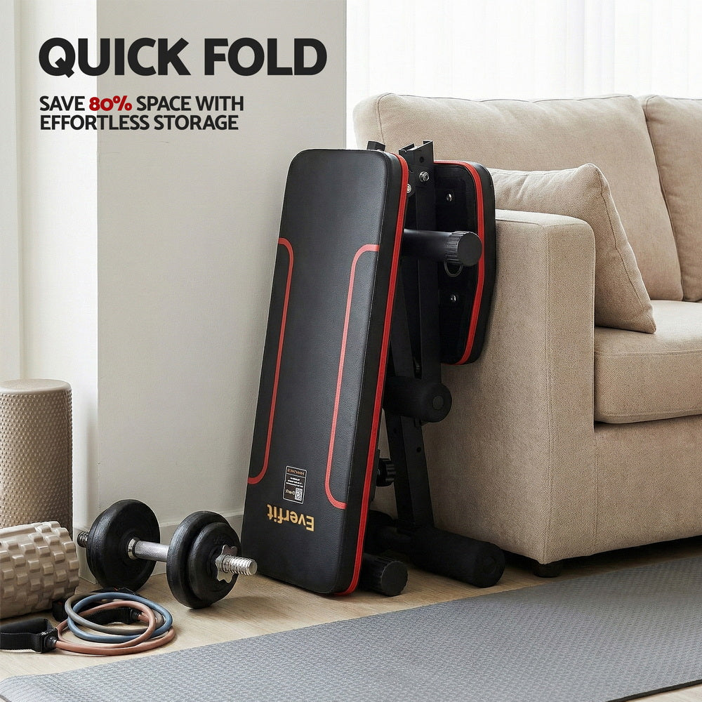 Everfit Weight Bench Adjustable FID Bench Press Home Gym 150kg Capacity