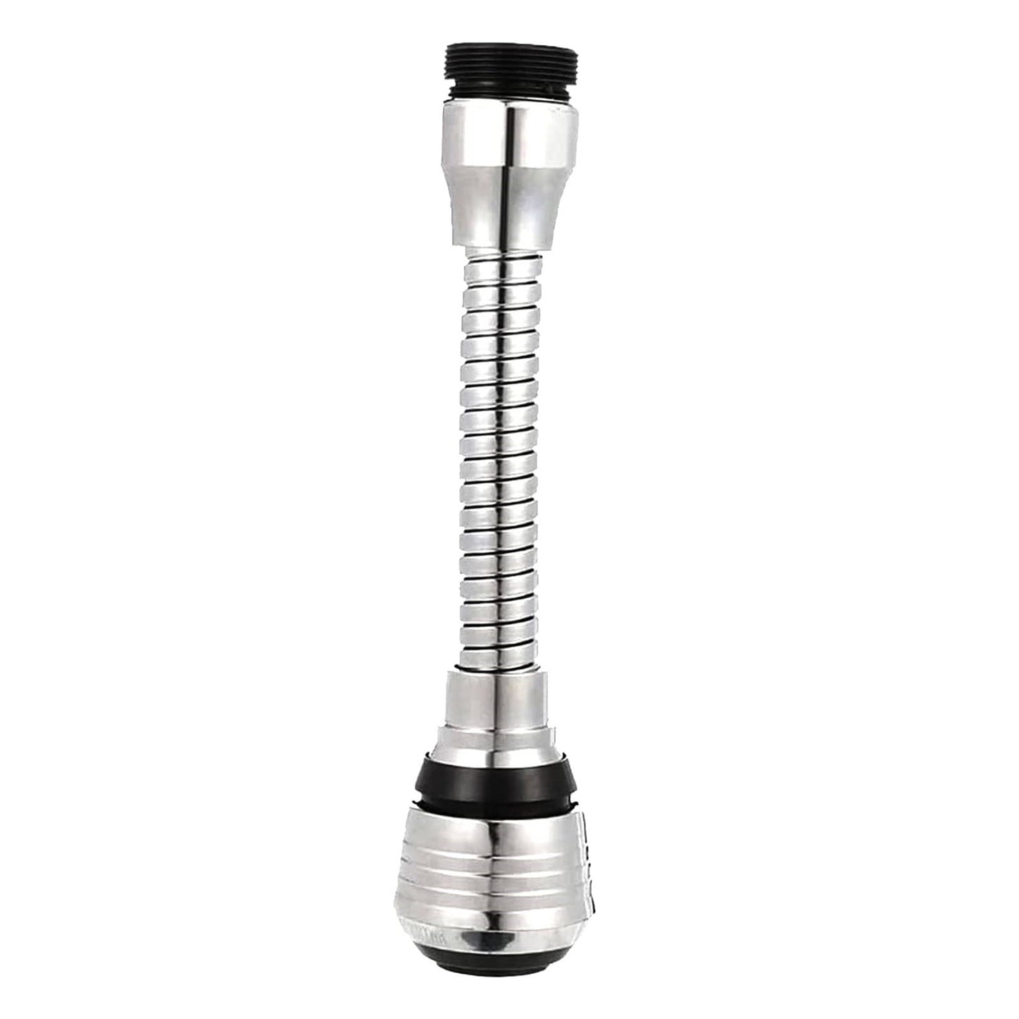 Flexible Faucet Sprayer Attachment, 360 ° Heavy Duty Kitchen Sink Aerator Extender ABS Polished Chrome for Cold Hot Water (Silver/1 Pcs) 0.94x2.55 1.33" x 6.1" Silver