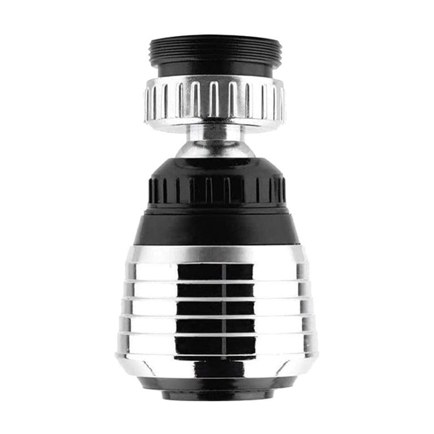 Flexible Faucet Sprayer Attachment, 360 ° Heavy Duty Kitchen Sink Aerator Extender ABS Polished Chrome for Cold Hot Water (Silver/1 Pcs) 0.94x2.55 0.94" x 2.55" Silver*3