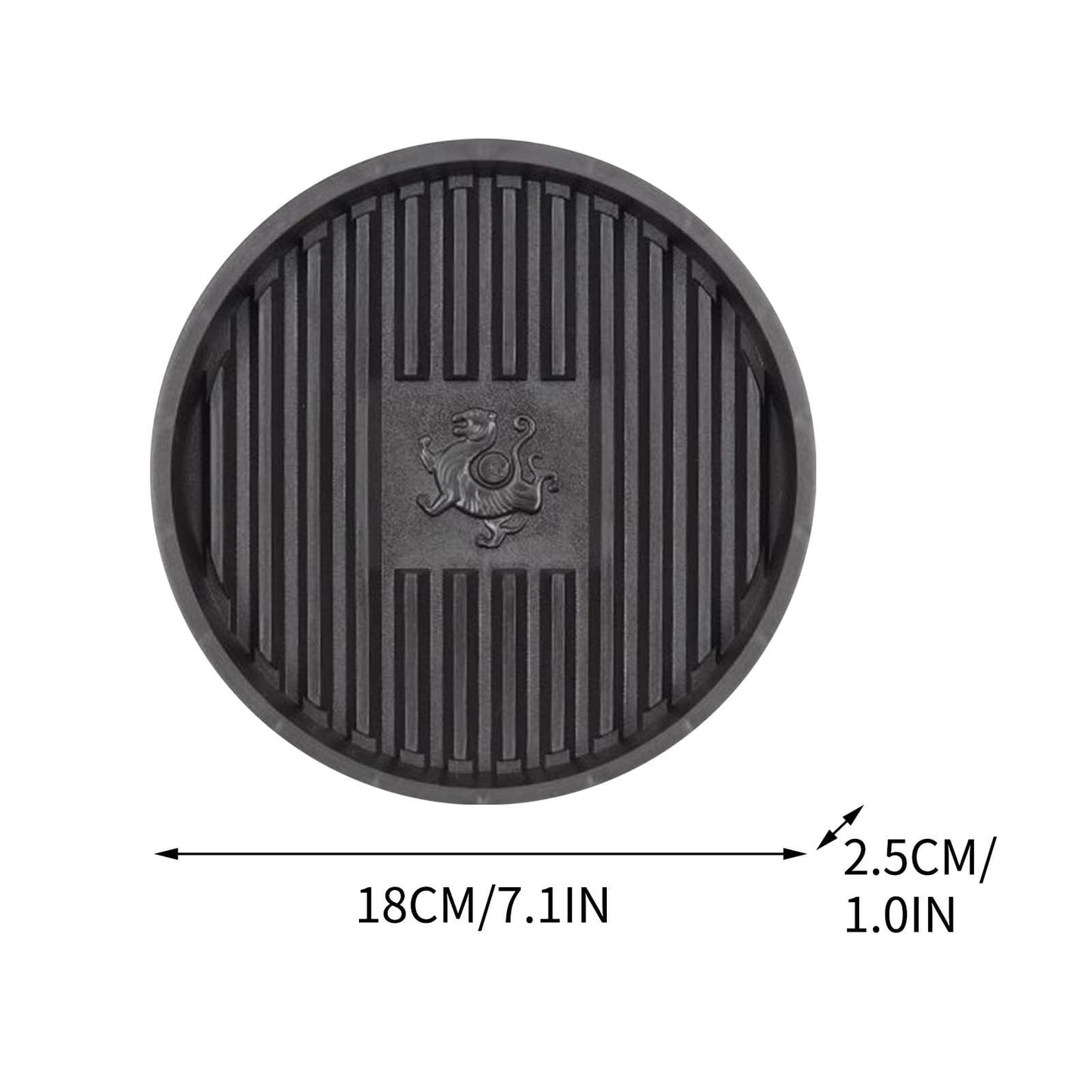 Universal Plunger Tray and Mat,Toilet Plunger Holder with Drip Tray,Quick Air Drying for Bathroom and Kitchen,Thick Plastic Plant Saucer for Indoor Outdoor Potted Plants Black