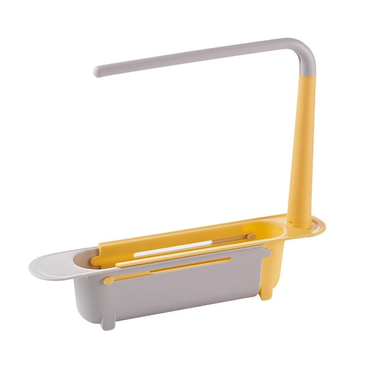 1 Pcs Telescopic Kitchen Over Sink Organizer With Towel Hanger,Expandable Dish Caddy Drying Rack,Drain Basket Tray Caddy,Adjustable Length Colander Rack Sponge Holder Storage Tray,Green Red