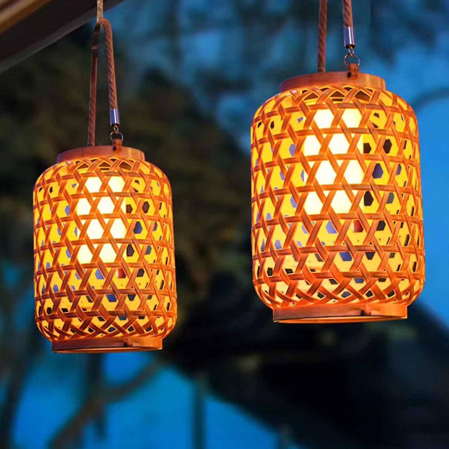 Kdkad Solar Lanterns Outdoor Hanging Lantern Lights, Hollowed-Out Metal Decor Lantern, LED Decorative Garden Light - Delicate Garden Decoration For Patio(1pack)