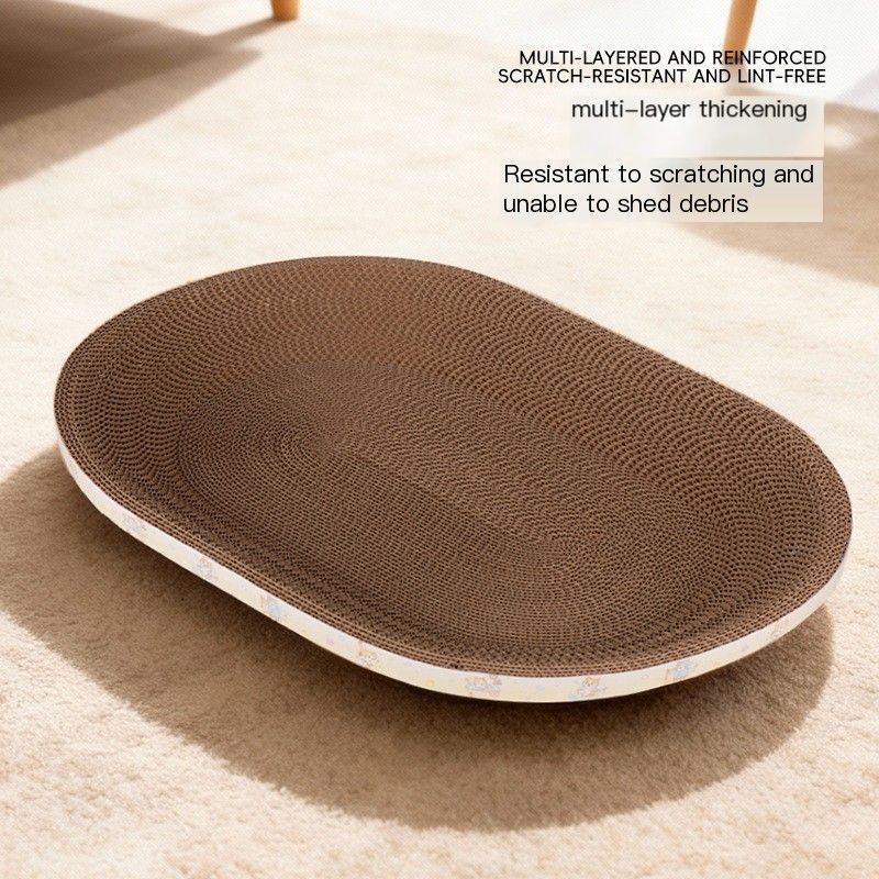 LargeCatScratcher,OvalShape,58x42cm-ThinStyle