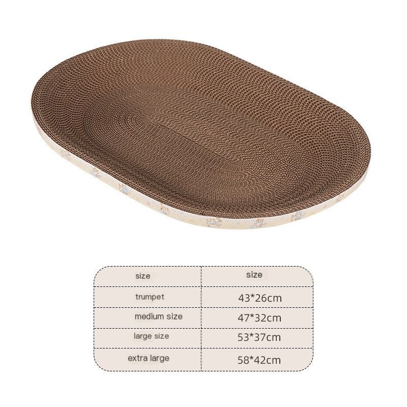 LargeCatScratcher,OvalShape,58x42cm-ThinStyle