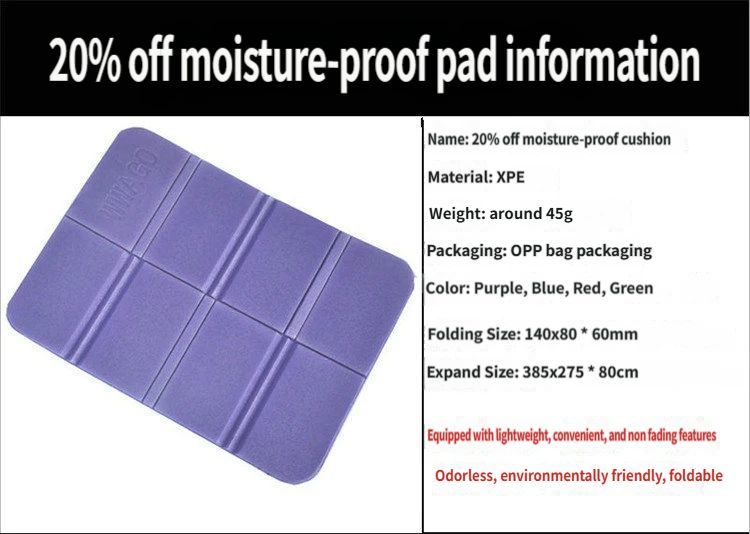 Folding picnic mat-Blue