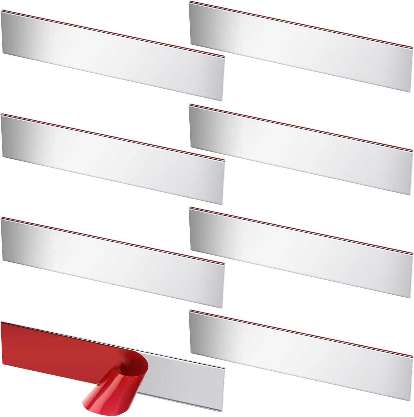 8 Pcs Garage Door Seal Garage Door Rodent Shield Stainless Steel Door Guard Self Adhesive Barrier for Indoor Outdoor Home