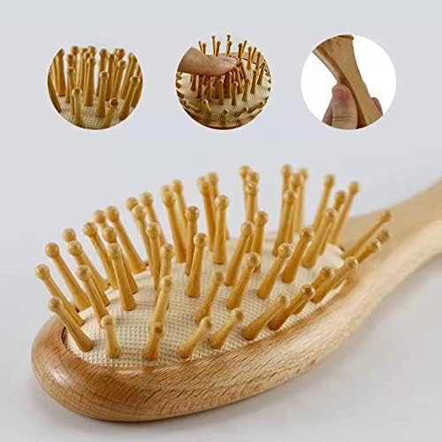 Baby Hair Brush and Comb Set for Newborn| Natural Wooden Hairbrush with Soft Goat Bristles, Pear Wood Comb and Wooden Massage Brush for Infant, Toddler, Kids