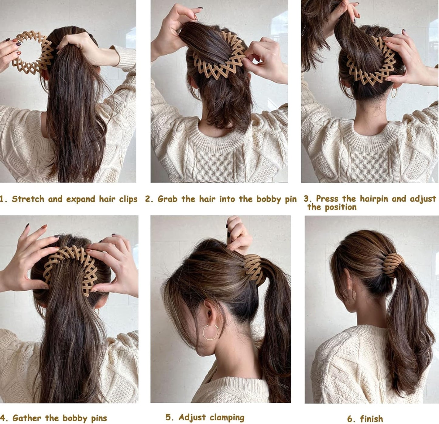 7PCS Birds Nest Hair Clip Holder and Lazy Plate Hairpin for Thin Hair