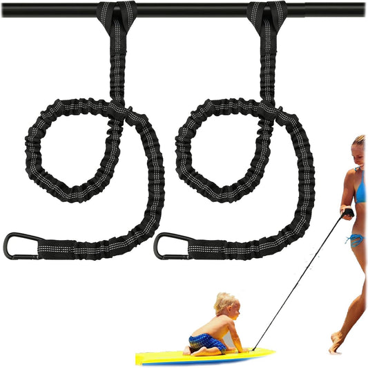 2 Pcs Kayak Paddle Leash, with Carabiner, Kayak Accessories Coiled Lanyard, Lightweight Coiled Kayak Rod Safety Rod Bungee Rod Leashes, for Longboards, Inflatable Paddleboard, Kayak