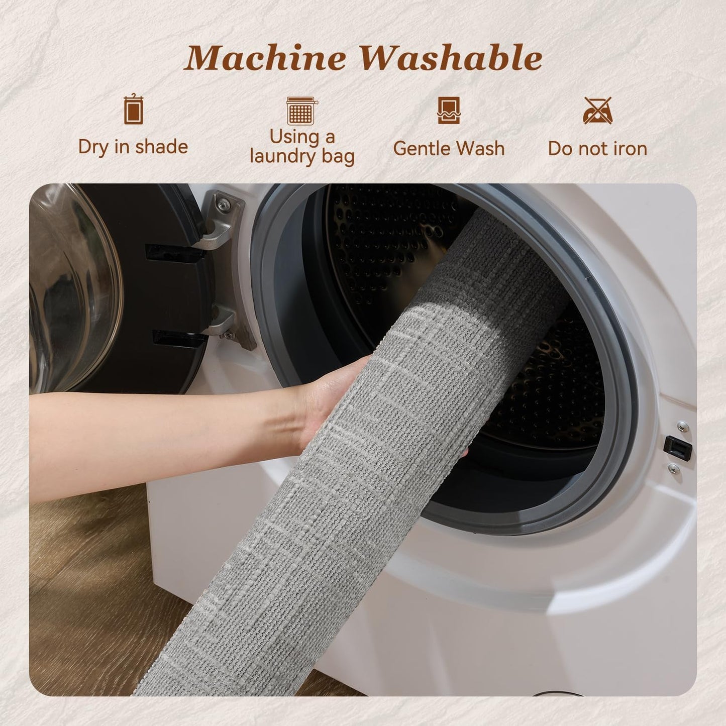Bath Mat Non Slip Super Absorbent Quick Dry Mats for Bathroom Floor Rubber Backing Washable Rugs Modern Woven Jacquard Mat, Beside Tub Rugs, 17" x 24", LightGrey Lightgrey 24"