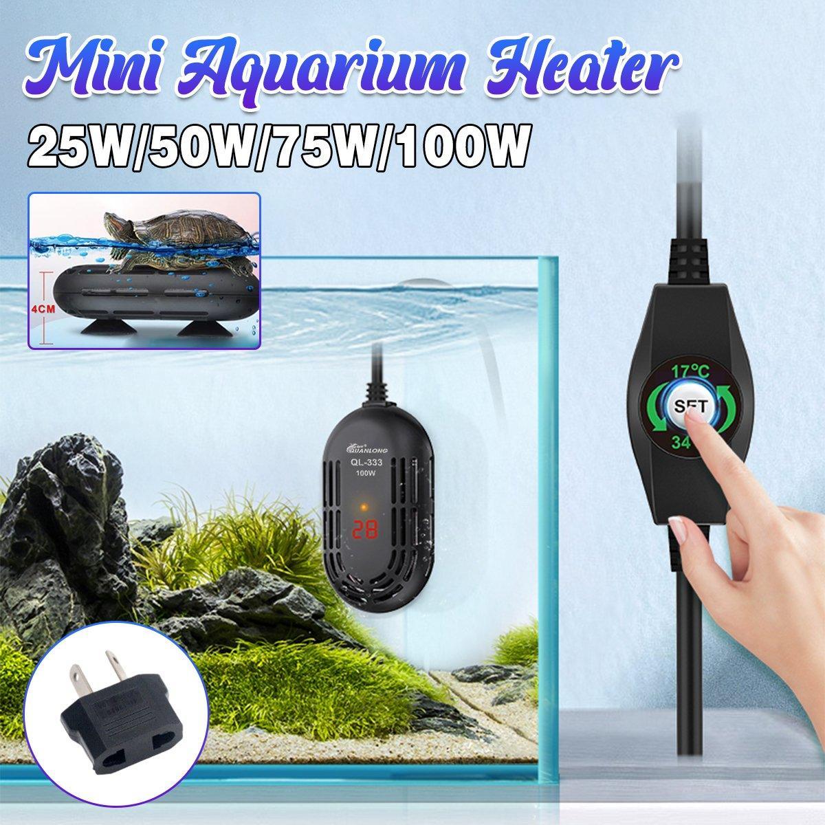 Mini Submersible Aquarium Temperature Rod with Thermostat for Fish and Turtle Tanks - 50W