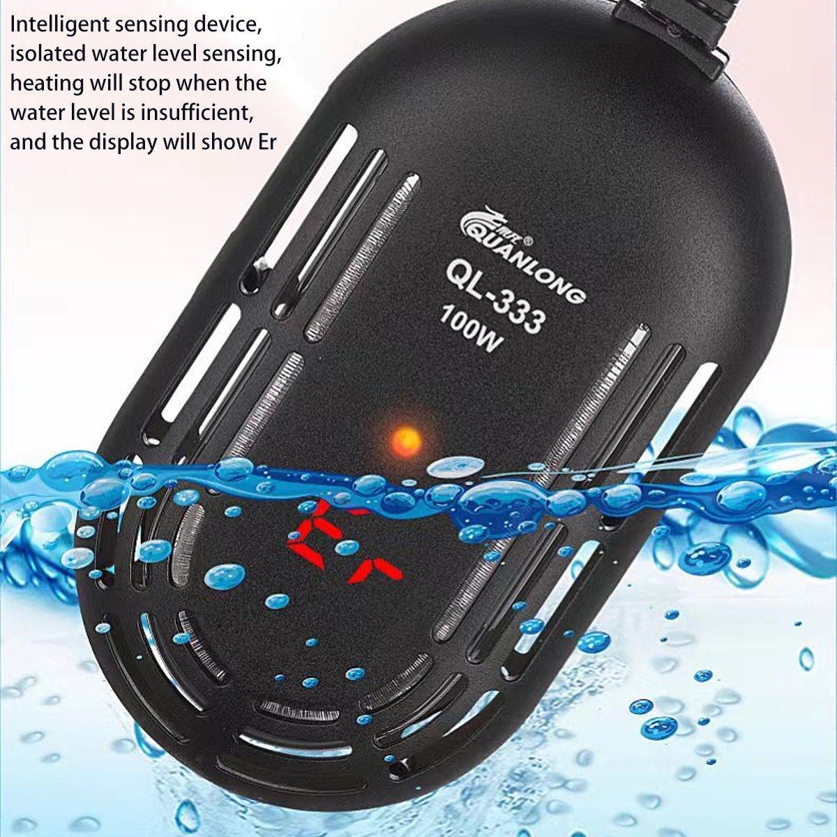 Mini Submersible Aquarium Temperature Rod with Thermostat for Fish and Turtle Tanks - 50W