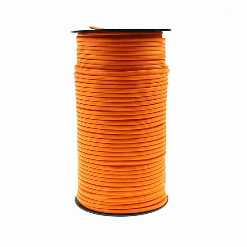 100m Paracord Outdoor Camping Binding Braided Rope Survival Gear Hiking Rope - Brown