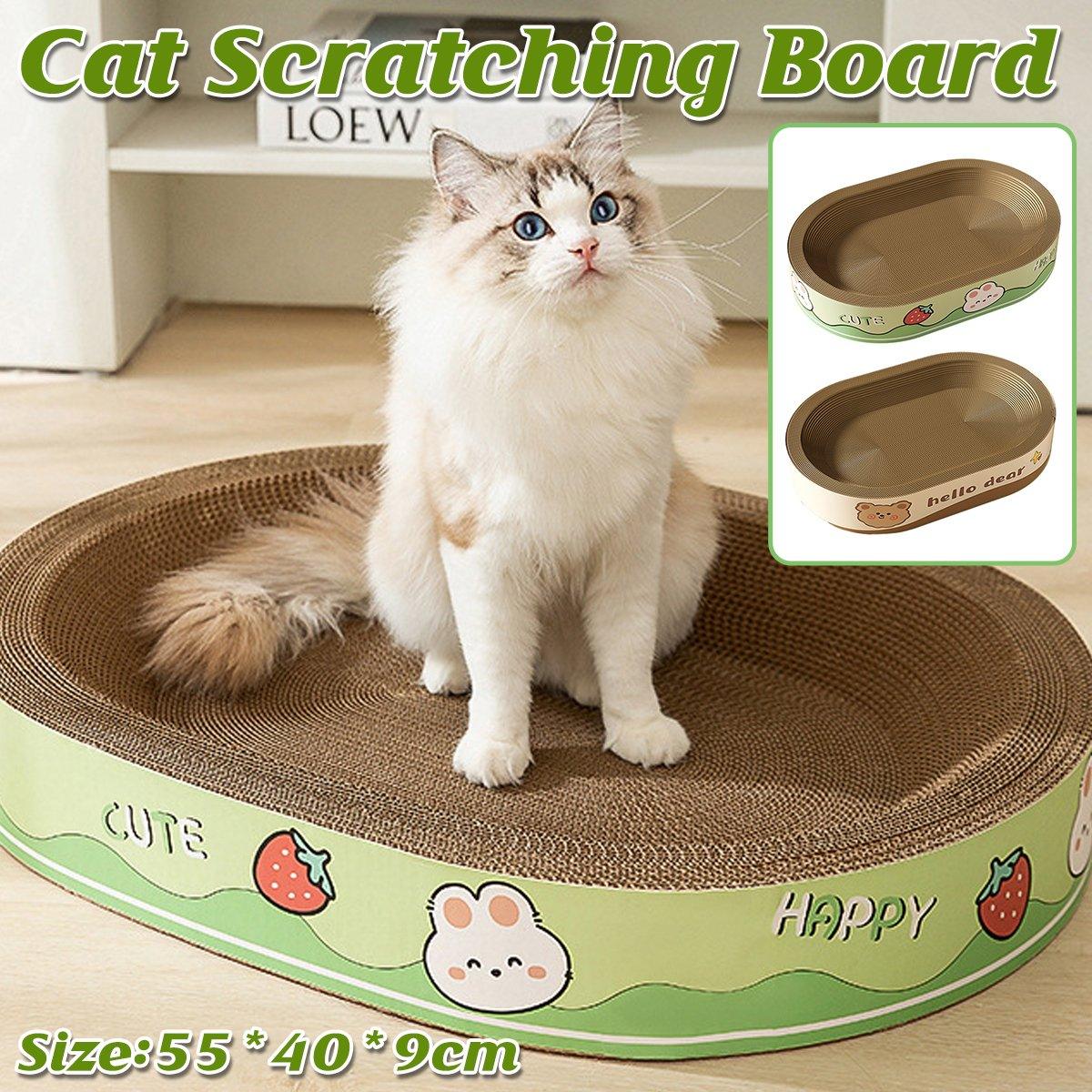 Extra-Large Oval Cat Scratching Board Durable Pet Toy Cat Kittens Wear Resistant - Rabbit