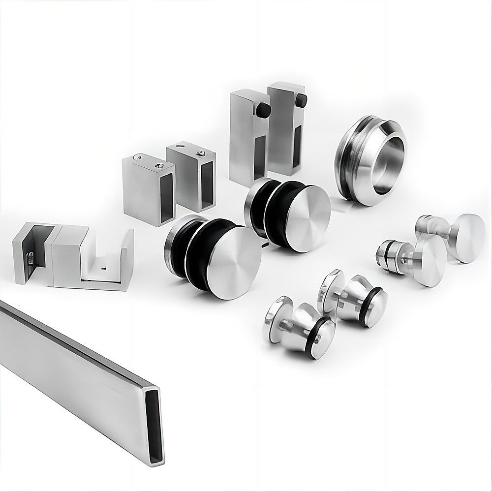 Hardware Accessories for Frameless Glass Sliding Door Shower Screen in Nickel