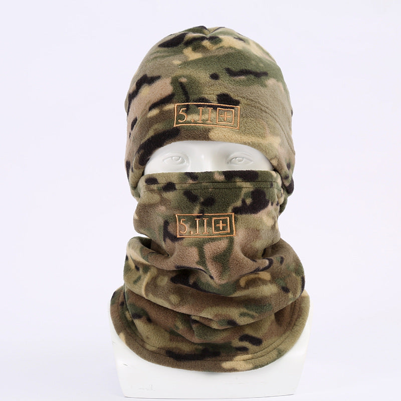 CP color Outdoor Thermal Fleece Balaclava - Windproof Cycling Hat & Neck Warmer for Winter Sports - Thickened Cold Weather Face Mask Hood