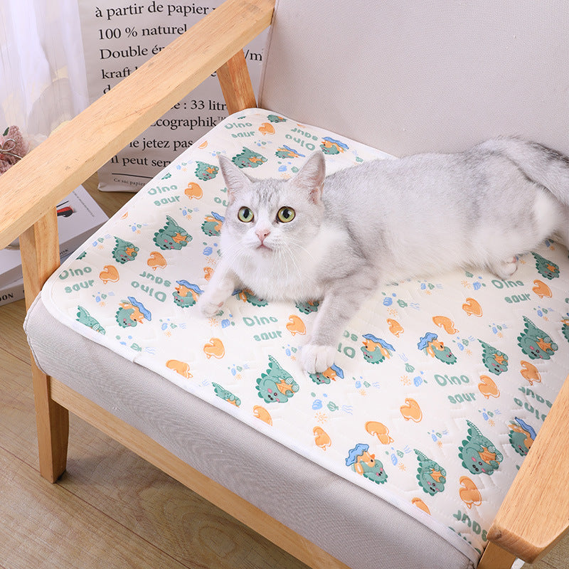 2-Pack Blue Fish Pet Summer Cooling Latex Pad (L Size: 60*45cm) - Breathable Ice Silk & Latex-Filled Dog Bed Cat Sleeping Mat with Non-Slip Base