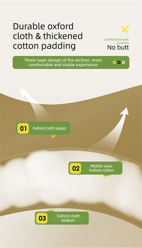 Portable Ground Chair with Back Support - Foldable Outdoor Floor Seat with Sturdy Iron Frame - Dark Green Oxford Fabric for Picnics, Festivals & Camping