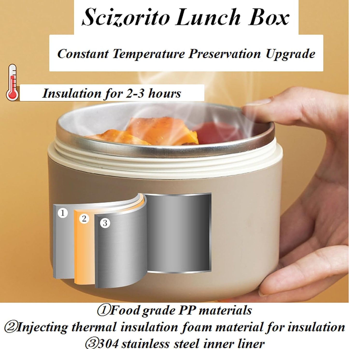 3-Pack Blue 304 Stainless Steel Microwave-Safe Lunch Box Set - Stackable Insulated Bento Containers for Office & School