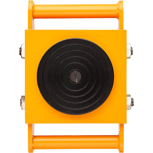 VEVOR 4PCS Machinery Skate Dolly, 17637LBS/8T Industrial Machinery Mover, Heavy Duty Carbon Steel Machinery Moving Skate with 4 PU Wheels and 360° Rotation Non-Slip Cap for Warehouse Workshop Factory