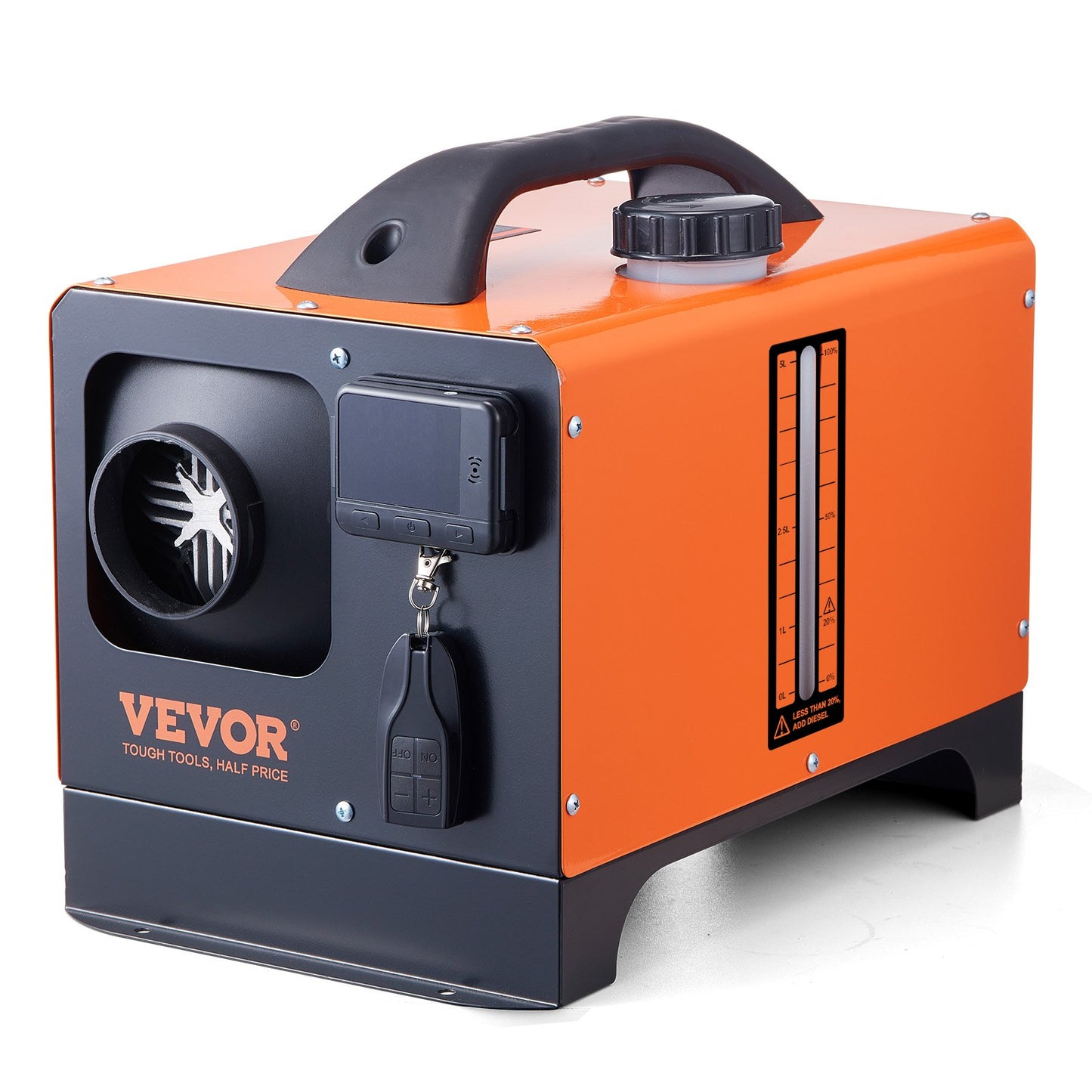 VEVOR Diesel Air Heater, 12V 5KW All-on-one Diesel Heater with Remote Control and LCD Display, 5L Fuel Tank Portable Diesel Parking Heater, Rapid Heating for RV Trailer Camper Van Boat