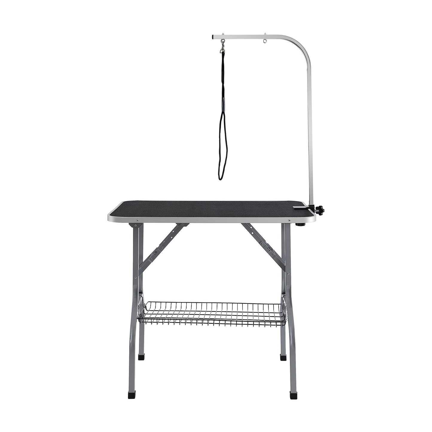 VEVOR Pet Grooming Table Arm with Clamp, 915 x 610mm Dog Grooming Station, Foldable Pets Grooming Stand for Medium and Small Dogs, Free No Sit Haunch Holder with Grooming Loop, Bearing 149.7kg
